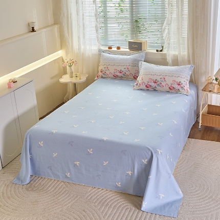 91家纺网 家纺一手货源 找家纺 （总）牧笛缘家纺 2025新款全棉12868单床单