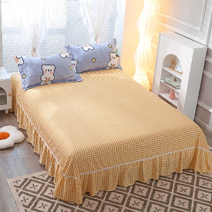 91家纺网 家纺一手货源 找家纺 （总）牧笛缘家纺 2025新款全棉12868单床裙