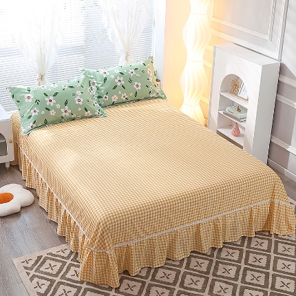 91家纺网 家纺一手货源 找家纺 （总）牧笛缘家纺 2025新款全棉12868单床裙