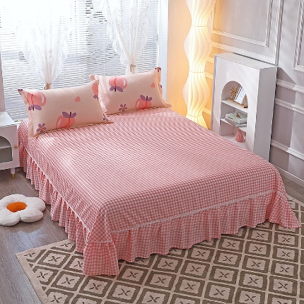 91家纺网 家纺一手货源 找家纺 （总）牧笛缘家纺 2025新款全棉12868单床裙