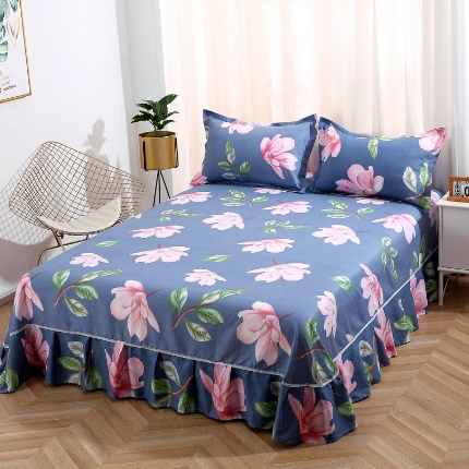 91家纺网 家纺一手货源 找家纺 （总）牧笛缘家纺 2025新款全棉12868单床裙