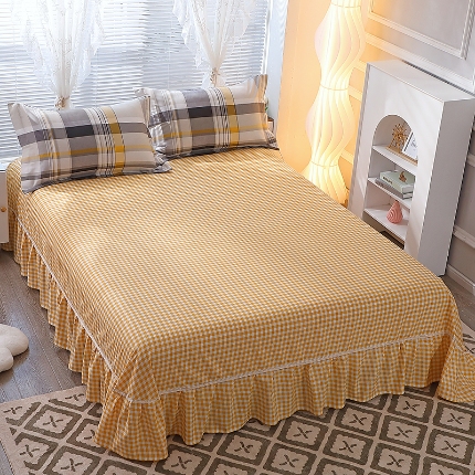 91家纺网 家纺一手货源 找家纺 （总）牧笛缘家纺 2025新款全棉12868单床裙