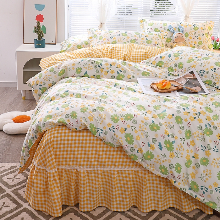 91家纺网 家纺一手货源 找家纺 （总）牧笛缘家纺 2025新款全棉12868单床裙