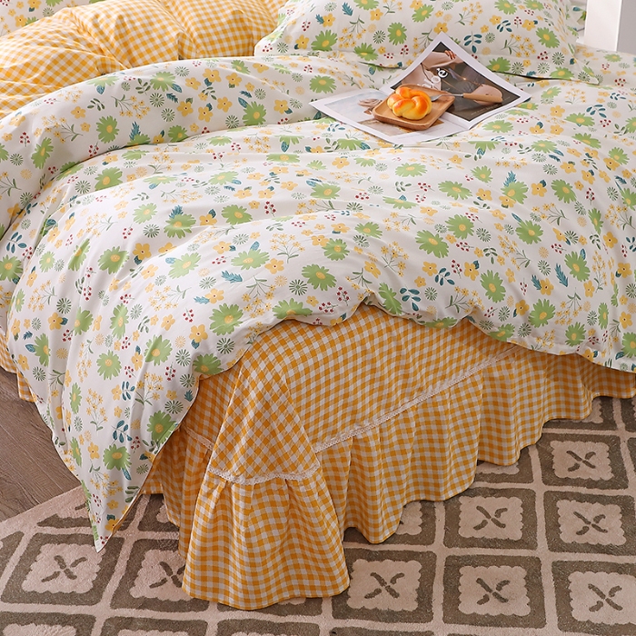 91家纺网 家纺一手货源 找家纺 （总）牧笛缘家纺 2025新款全棉12868单床裙