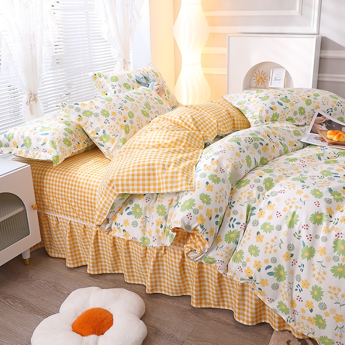 91家纺网 家纺一手货源 找家纺 （总）牧笛缘家纺 2025新款全棉12868单床裙