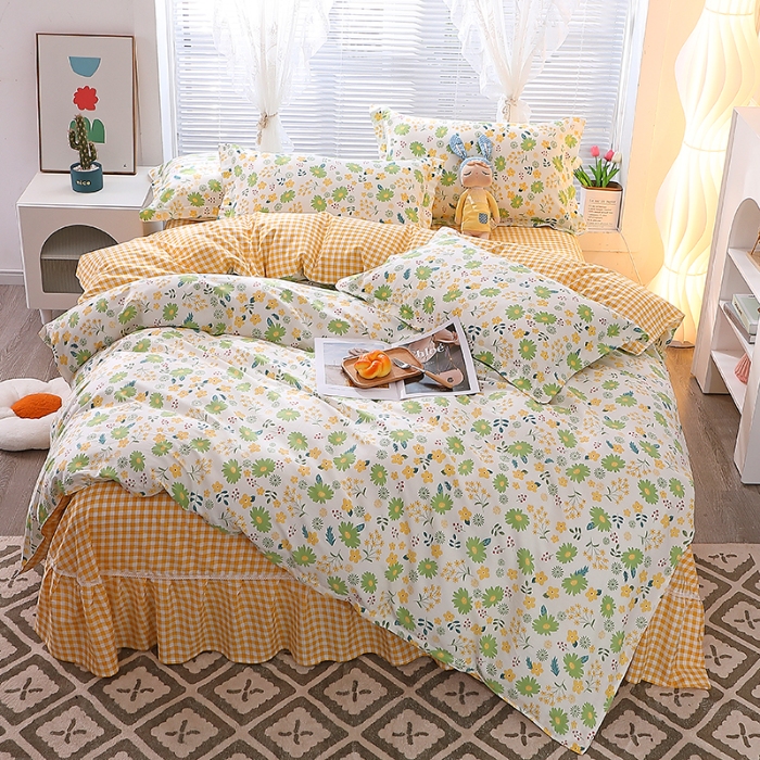 91家纺网 家纺一手货源 找家纺 （总）牧笛缘家纺 2025新款全棉12868单床裙