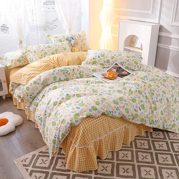 91家纺网 家纺一手货源 找家纺 （总）牧笛缘家纺 2025新款全棉12868单床裙