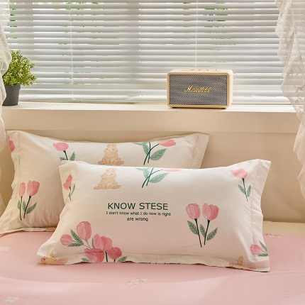 91家纺网 家纺一手货源 找家纺 （总）牧笛缘家纺 2025新款全棉12868单枕套