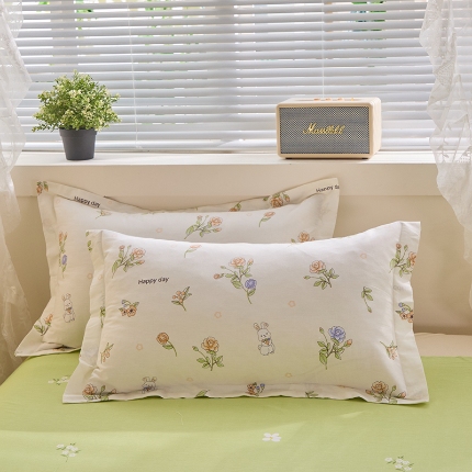 91家纺网 家纺一手货源 找家纺 （总）牧笛缘家纺 2025新款全棉12868单枕套