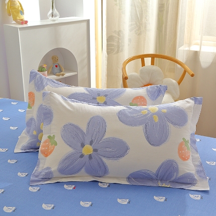 91家纺网 家纺一手货源 找家纺 （总）牧笛缘家纺 2025新款全棉12868单枕套