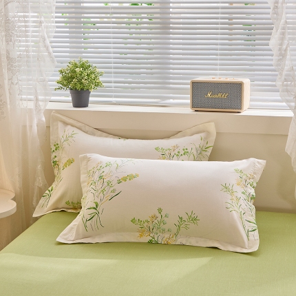 91家纺网 家纺一手货源 找家纺 （总）牧笛缘家纺 2025新款全棉12868单枕套