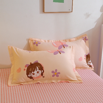 91家纺网 家纺一手货源 找家纺 （总）牧笛缘家纺 2025新款全棉12868单枕套