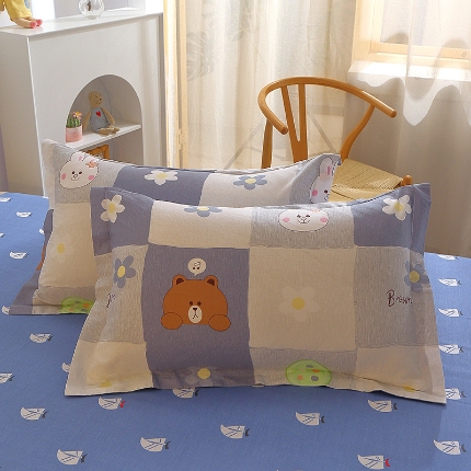 91家纺网 家纺一手货源 找家纺 （总）牧笛缘家纺 2025新款全棉12868单枕套