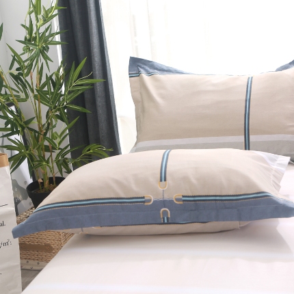 91家纺网 家纺一手货源 找家纺 （总）牧笛缘家纺 2025新款全棉12868单枕套