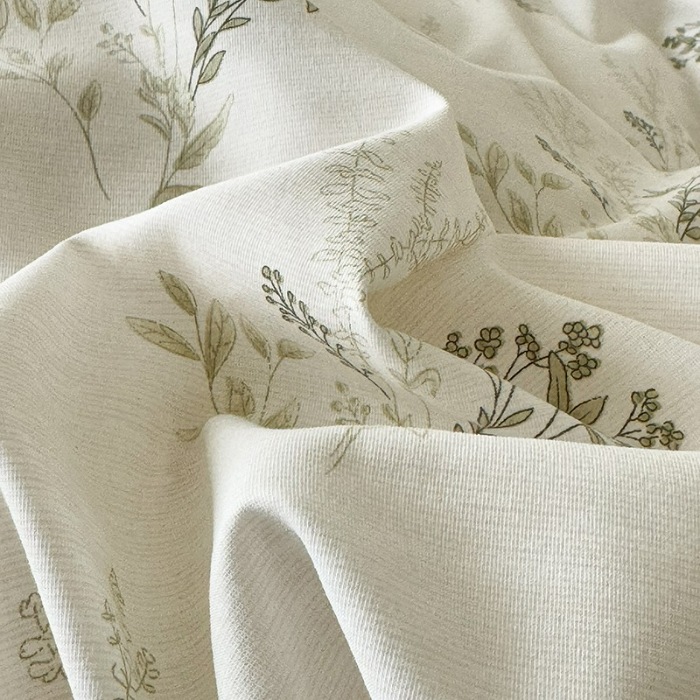 91家纺网 家纺一手货源 找家纺 苏米娜家纺2025春夏新款韩版复古花边A类有氧针织棉双层纱四件套纯棉麻泡泡棉小竺棉四件套法式赫本风水洗棉床盖款四件套 莫奈 