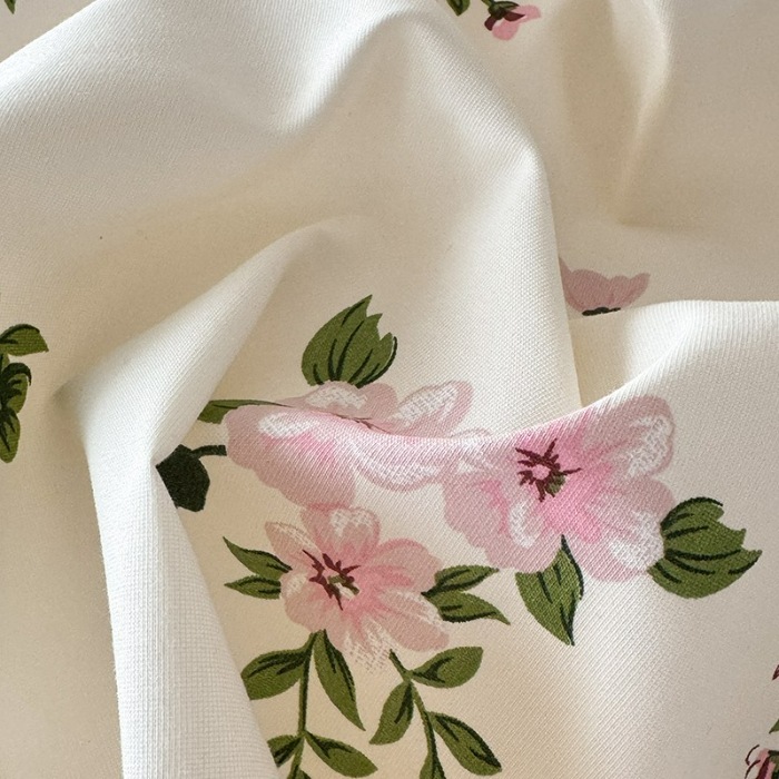 91家纺网 家纺一手货源 找家纺 苏米娜家纺2025春夏新款韩版复古花边A类有氧针织棉双层纱四件套纯棉麻泡泡棉小竺棉四件套法式赫本风水洗棉床盖款四件套 清欢 