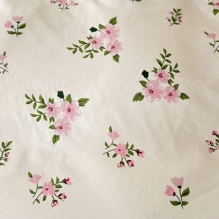 91家纺网 家纺一手货源 找家纺 苏米娜家纺2025春夏新款韩版复古花边A类有氧针织棉双层纱四件套纯棉麻泡泡棉小竺棉四件套法式赫本风水洗棉床盖款四件套 清欢 