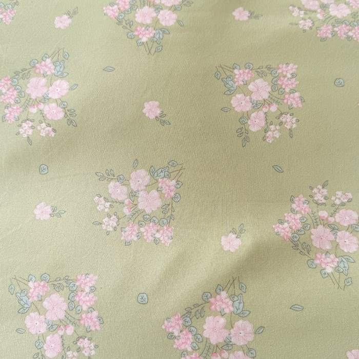 91家纺网 家纺一手货源 找家纺 苏米娜家纺2025春夏新款韩版复古花边A类有氧针织棉双层纱四件套纯棉麻泡泡棉小竺棉四件套法式赫本风水洗棉床盖款四件套 若曦-绿 