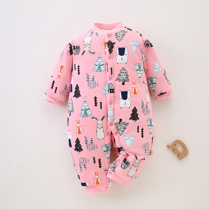 91家纺网 家纺一手货源 找家纺 （总）【惊喜捡漏】婴儿棉服a类秋冬季连体衣夹棉加厚宝宝衣服爬服新生