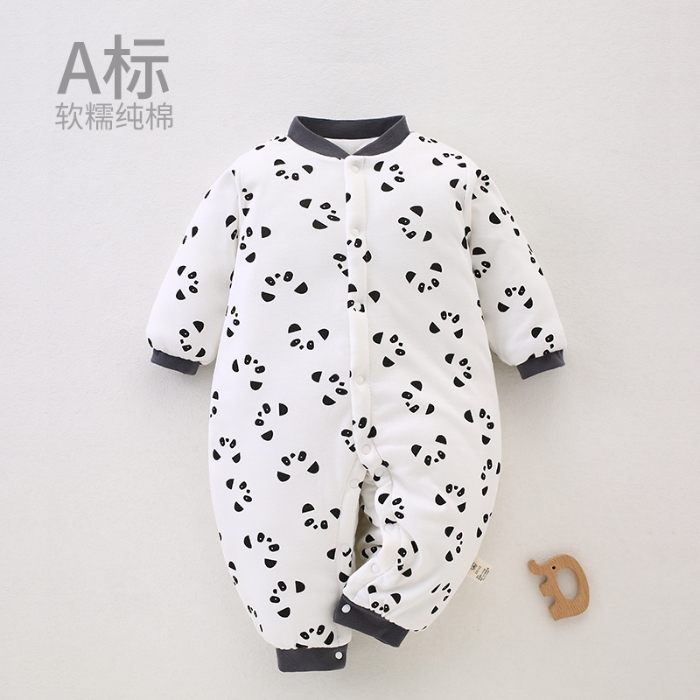 91家纺网 家纺一手货源 找家纺 （总）【惊喜捡漏】婴儿棉服a类秋冬季连体衣夹棉加厚宝宝衣服爬服新生