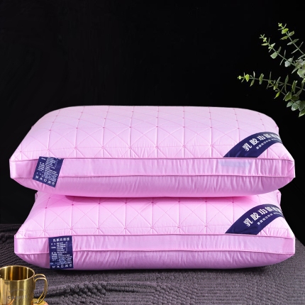 兴丝露枕芯 全棉绗绣枕 枕头 护颈枕 成人枕头 中高枕 热熔枕