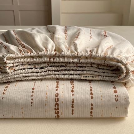 91家纺网 家纺一手货源 找家纺 （总）雅居纺家纺 2025春夏新款全棉纯棉简约老粗布-单床笠 床笠单件凉席席