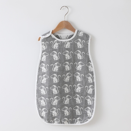 91家纺网 家纺一手货源 找家纺 （总）a类纯棉提花三层纱布宝宝背心睡袋透气婴幼儿春夏薄款儿童防踢被