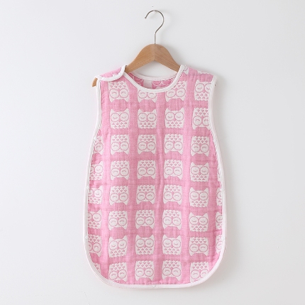 91家纺网 家纺一手货源 找家纺 （总）a类纯棉提花三层纱布宝宝背心睡袋透气婴幼儿春夏薄款儿童防踢被