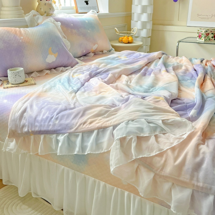 91家纺网 家纺一手货源 找家纺 （总）创爱家纺 2025新款豆豆软席夏被四件套