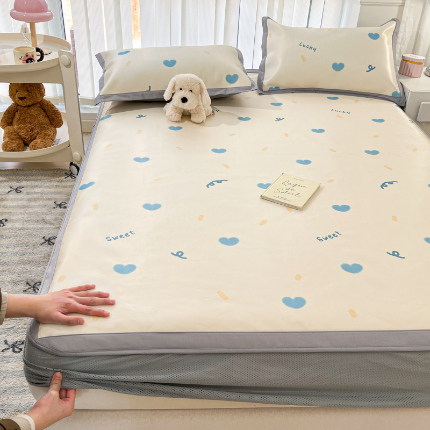 91家纺网 家纺一手货源 找家纺 （总）川悦生活2025新款小清新床笠600D立体宽边冰丝席床笠款