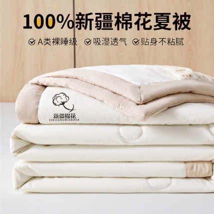 91家纺网 家纺一手货源 找家纺 （总）爱屋及屋 2025新款纯色撞色100%棉花填充夏被夏凉被空调被夏季可机洗薄被子被芯
