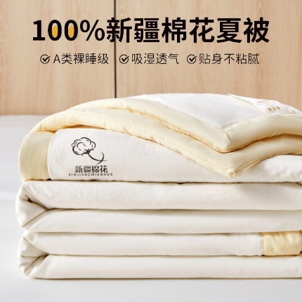 91家纺网 家纺一手货源 找家纺 （总）爱屋及屋 2025新款纯色撞色100%棉花填充夏被夏凉被空调被夏季可机洗薄被子被芯