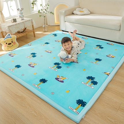 91家纺网 家纺一手货源 找家纺 （总）玉清坊卡通牛奶绒榻榻米床垫地垫多功能垫子可定制任意尺寸