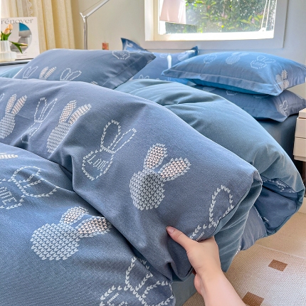 91家纺网 家纺一手货源 找家纺 （总）品乐家纺 2024新款全棉生态棉印花磨毛被套单品