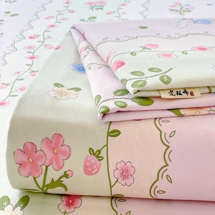 91家纺网 家纺一手货源 找家纺 （总）2025新款原棉老粗布三件套简约印花格子款夏凉被单枕套