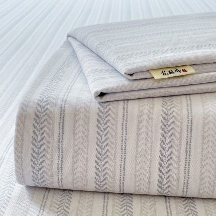 91家纺网 家纺一手货源 找家纺 （总）2025新款原棉老粗布三件套简约印花格子款夏凉被单枕套