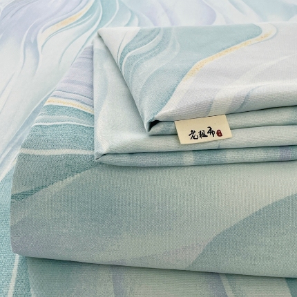 91家纺网 家纺一手货源 找家纺 （总）2025新款原棉老粗布三件套简约印花格子款夏凉被单枕套