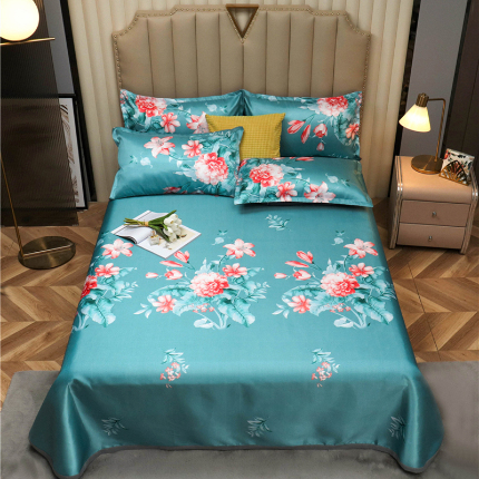 91家纺网 家纺一手货源 找家纺 2025年冰丝席三件套凉席冰丝席空调软席可水席洗床单款凉席