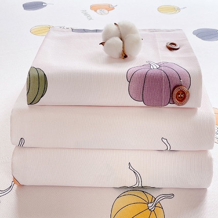 91家纺网 家纺一手货源 找家纺 （总）2025款夏季纽扣款原棉老粗布三件套简约印花床单扣四季通用床上用品