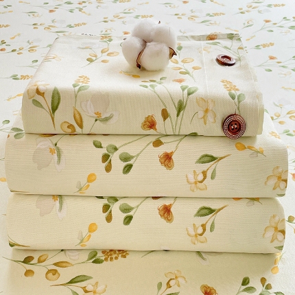 91家纺网 家纺一手货源 找家纺 （总）2025款夏季纽扣款原棉老粗布三件套简约印花床单扣四季通用床上用品