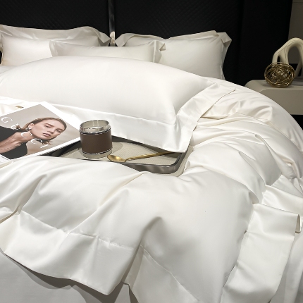 91家纺网 家纺一手货源 找家纺 （总）（总）（总）星蕴家纺 2025新款纯色澳棉长绒棉摩卡系列四件套