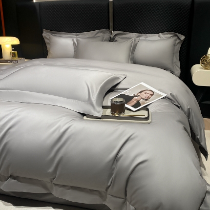 91家纺网 家纺一手货源 找家纺 （总）（总）（总）星蕴家纺 2025新款纯色澳棉长绒棉摩卡系列四件套