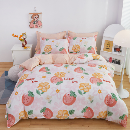 91家纺网 家纺一手货源 找家纺 （总）约素家纺 2025新款12868全棉床笠系列四件套