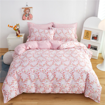 91家纺网 家纺一手货源 找家纺 （总）约素家纺 2025新款12868全棉床笠系列四件套