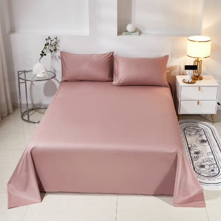 91家纺网 家纺一手货源 找家纺 （总）晶缦家纺 2025新款喷气全棉13376纯棉斜纹纯色多规格四件套和单品-沐色系列 单床单