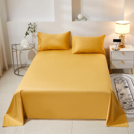 91家纺网 家纺一手货源 找家纺 （总）晶缦家纺 2025新款喷气全棉13376纯棉斜纹纯色多规格四件套和单品-沐色系列 单床单