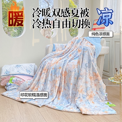 （总）2025春夏新款冷2025春夏新款冷暖双感被大豆纤维填充3D数码凉感针织棉夏被空调被夏凉被暖双感被大豆纤维填充3D数码凉感针织棉夏被空调被夏凉被