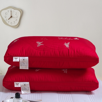 91家纺网 家纺一手货源 找家纺 兴丝露枕芯 全棉刺绣羽丝枕 枕芯 立体双边枕 全棉枕芯 成人枕头