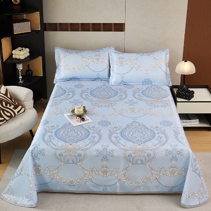 91家纺网 家纺一手货源 找家纺 （总）星窝家纺 2025新款直播电商优选可机洗斜纹提花冰丝凉席三件套