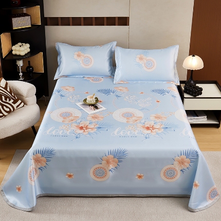 91家纺网 家纺一手货源 找家纺 （总）星窝家纺 2025新款直播电商优选可机洗斜纹提花冰丝凉席三件套